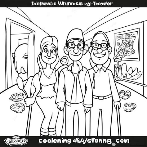 Whimsical Adventures In Odyssey Characters Coloring Page (28995-22902)