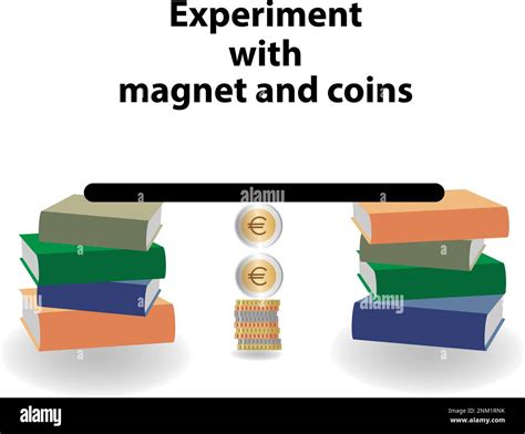 Experiment with magnet and stack of coins Stock Vector Image & Art - Alamy
