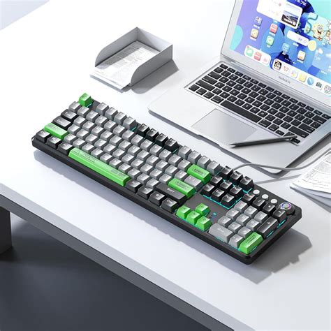 AULA F2088PRO BLACK GREY GREEN MECHANICAL GAMING KEYBOARD– Vishal ...