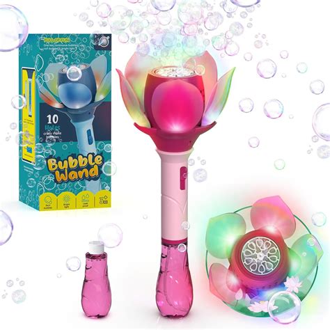Amazon.com: PANACARE Bubble Wand Blower for Kids Handheld Lotus Bubble Wand Automatic Bubble ...