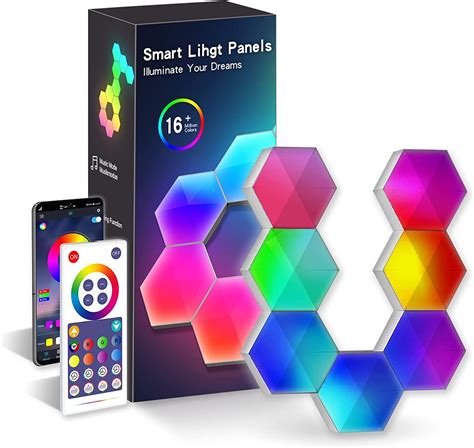 Buy PRECHANA Glide Hexagon Light Panels, LED Hexagon Wall Lights with ...