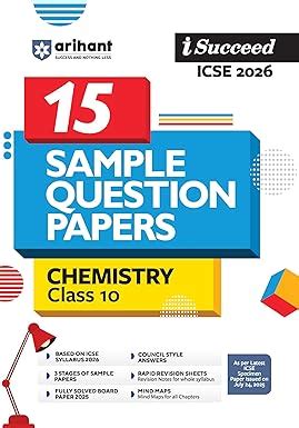 Arihant i-Succeed ICSE Sample Question Papers 2026 Chemistry Class 10 ...