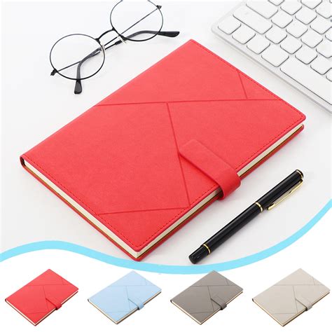 Cuaderno De Papel Cuaderno A5 de piel sintética con tapa dura y cierre ...