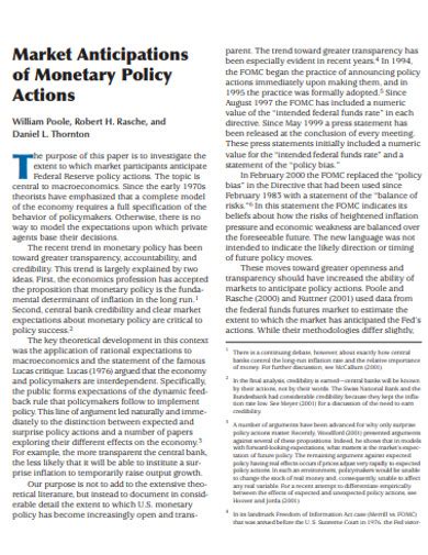 Image result for Monetary Policy Example