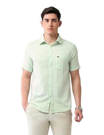 Arvind Light Green Modern Slim Fit Checked Shirt : Amazon.in: Clothing ...