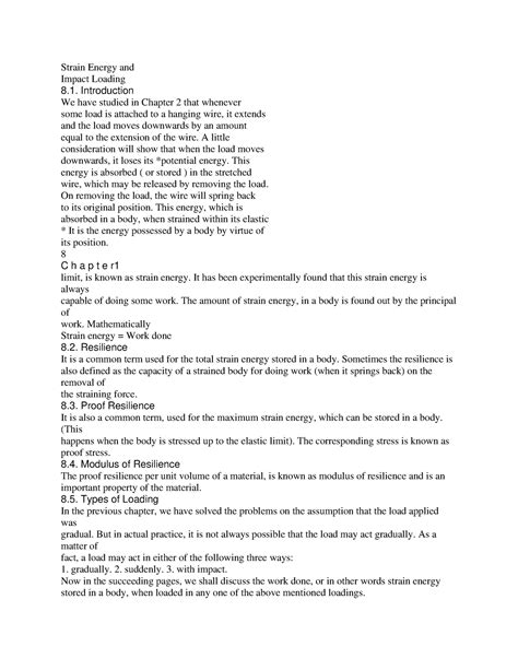 Strain Energy and - Strain Energy and Impact Loading 8. Introduction We ...