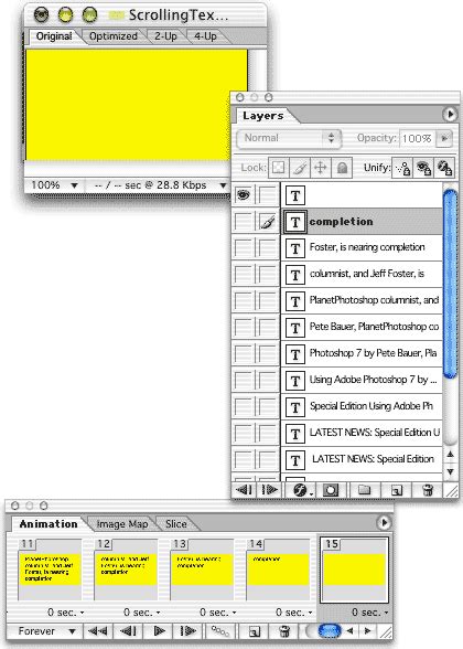 Scrolling Text Photoshop Tutorial 的图像结果