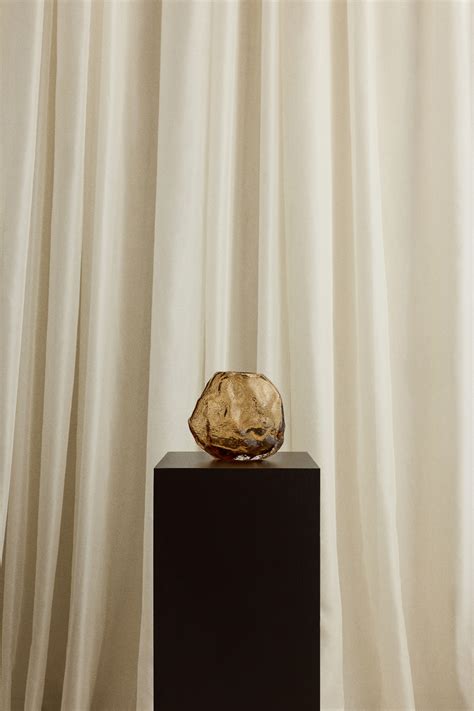 Beige Small textured glass vase at H&M Home | H&M IN