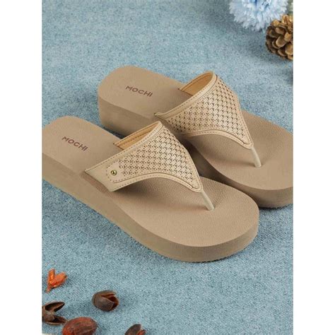 Buy Mochi Women Beige Open Toe Casual Sandals Online