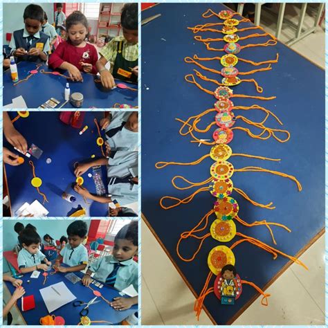 Celebrating Grade 2A Rakhi Making Activity at Sloka The School Manikonda!