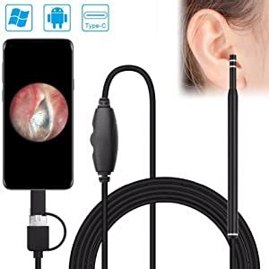 Microware 3 in 1 USB Hd Visual Endoscope Ear Spoon Camera Android Pc ...