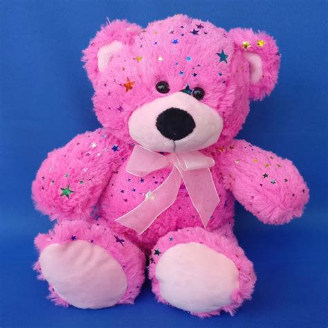 Bright Blue Teddy Bear 25 cm – Chirukaanuka