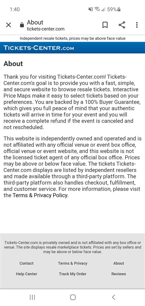 Tickets-Center Reviews - 85,481 Reviews of Tickets-center.com | Sitejabber