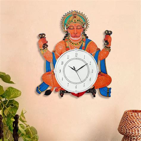 Buy Art Valley AJANTA Hanuman JI Designed Wall Clock for Home Living ...