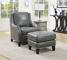 Image result for Charcoal Gray Chair and Ottoman