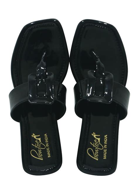 Get Square Toe Detail Solid T-Strap Flats at ₹ 1900 | LBB Shop