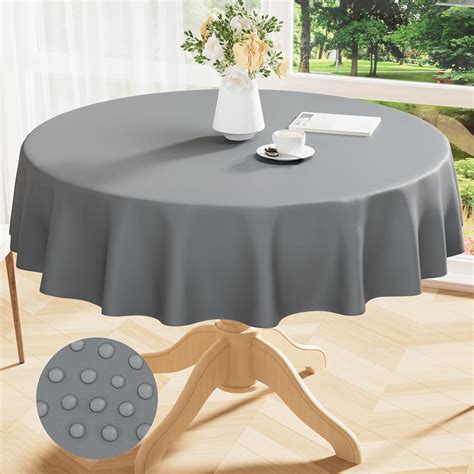 Amazon.com: Smiry Round Table Cloth 60 Inch, Waterproof Vinyl ...