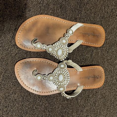 Tommy Bahama Women's White Sandals | Depop