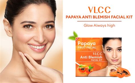 VLCC Papaya Fruit Facial Kit - 60g | Glowing, Blemish Free Skin | With ...