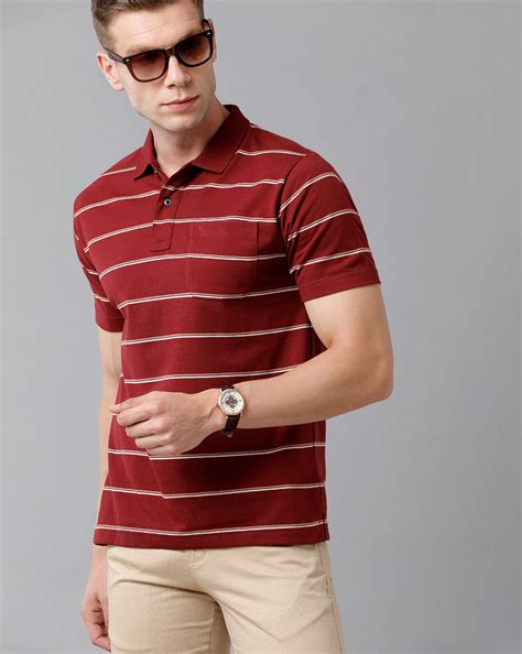 Classic Polo Men's Cotton Blend Striped Half Sleeve Regular Fit Polo N