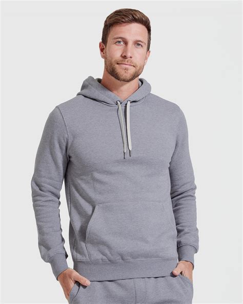 Heather Gray Fleece French Terry Pullover Hoodie | Heather Gray Fleece ...