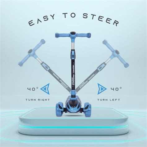 Road Runner Racer Scooter - PU LED Wheels, 4 Level Height Adjustment,