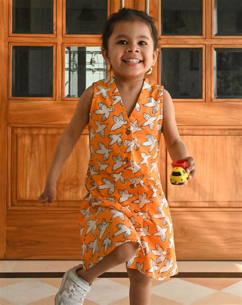 Chidiya Udd Cotton Dress for Girls – Phutari