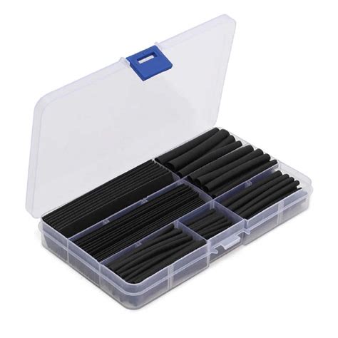 140Pcs Black Heat Shrink Tube Set | Robodo