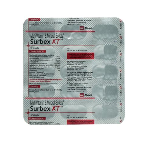 Surbex XT Tablet | Uses, Side Effects, Price | Apollo Pharmacy