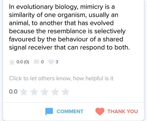 define of mimicry in animals for class 4th - Brainly.in