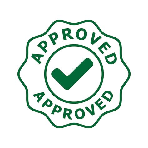Approved icon design template | Premium Vector