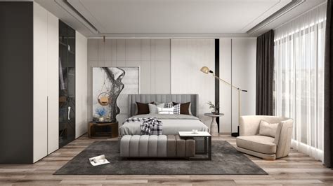 卧室场景场景模型-新中式客厅装修设计模型-三维家模型