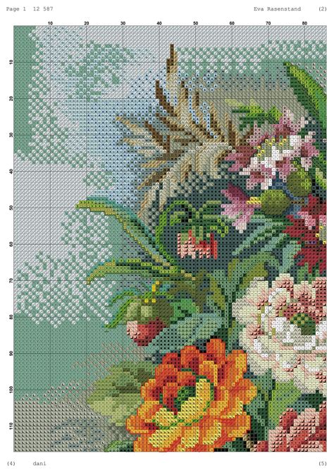 Flowers in Copper Vase/ Large Cross Stitch Patterns Free PDF : r ...
