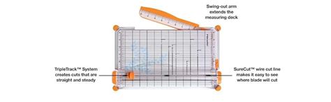 Fiskars 152490-1004 Sure Cut Deluxe Craft Paper Trimmer, 12 Inch ...