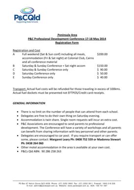 Fillable Online Peninsula Registration 17 May - P&Cs QLD Fax Email ...