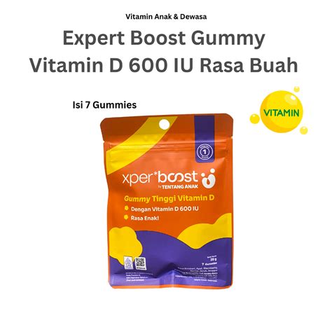 Jual Expert Boost | Gummy Vitamin D 600 IU isi 7 Pcs | Shopee Indonesia