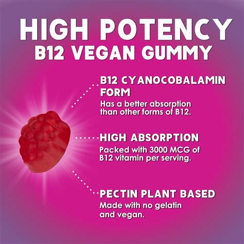 Nature'sNutrition B12 Vitamins Energy Gummies 3000 mcg - Extra India | Ubuy