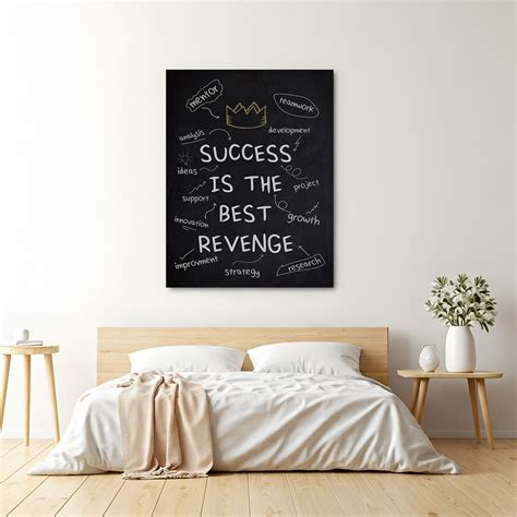 Success Is the Best Revenge Canvas Wall Art | Motivational Decor ...