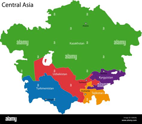Political Map Of Central Asia 9Spxj - Large Map of Asia