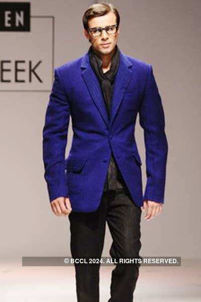 A model presents a creation by designer Smit Raj Gyanani on the Day 3 ...