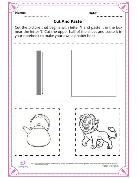 Free Printable Cut And Paste Worksheets