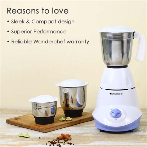 Wonderchef Renewed Capri 750W Mixer Grinder 3 Jars