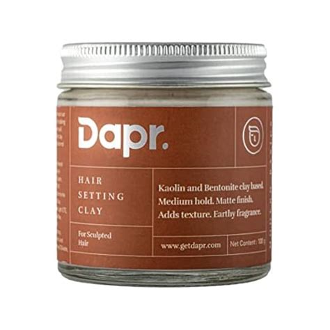 Dapr. Hair Setting Clay (100 grams) for Sculpted Hair | Medium Hold ...