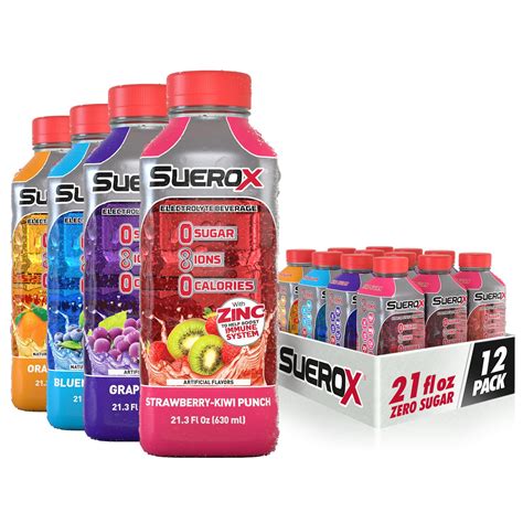 Buy SueroX Zero Sugar Electrolyte Drink for Hydration and Recovery ...
