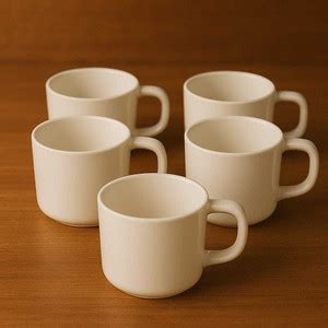 Ryooshin Pack of 6 Bone China Ryooshin White Cup set Bone China cups ...