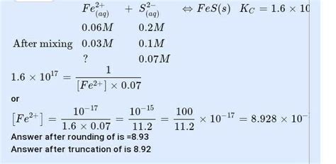 For the following reaction, the equilibrium constant [tex]\mathrm{K ...