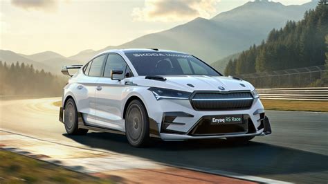 Skoda Enyaq RS Race Concept Breaks Cover As Track-Ready EV Prototype ...
