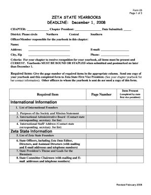 Fillable Online Form 23--Yearbook Evaluation Form.doc Fax Email Print ...
