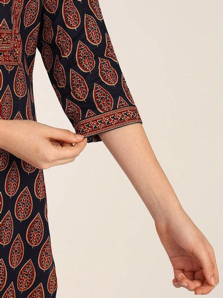 BLOCKS OF INDIA Cotton Hand Block Printed Kurta Pant Set with Dupatta ...