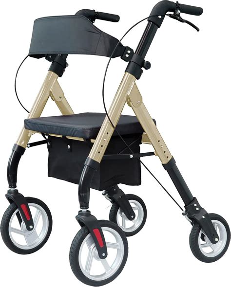 Amazon.com: WINLOVE Heavy Duty Rollator Walker for Seniors, Super Easy Folding Bariatric Walker ...